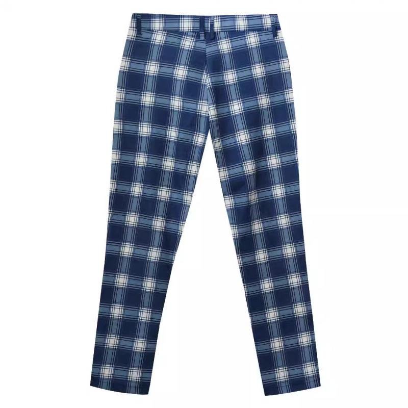 Men's Casual Plaid Print Pants 86766668Y