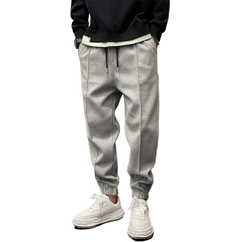 Men's Solid Loose Elastic Waist Casual Sports Pants 06497864Z