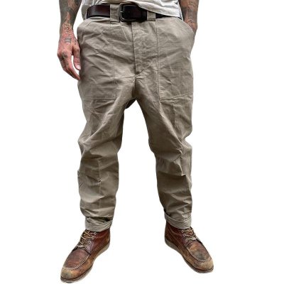 Men's Retro Casual Solid Color Large Pocket Work Trousers 67949766TO