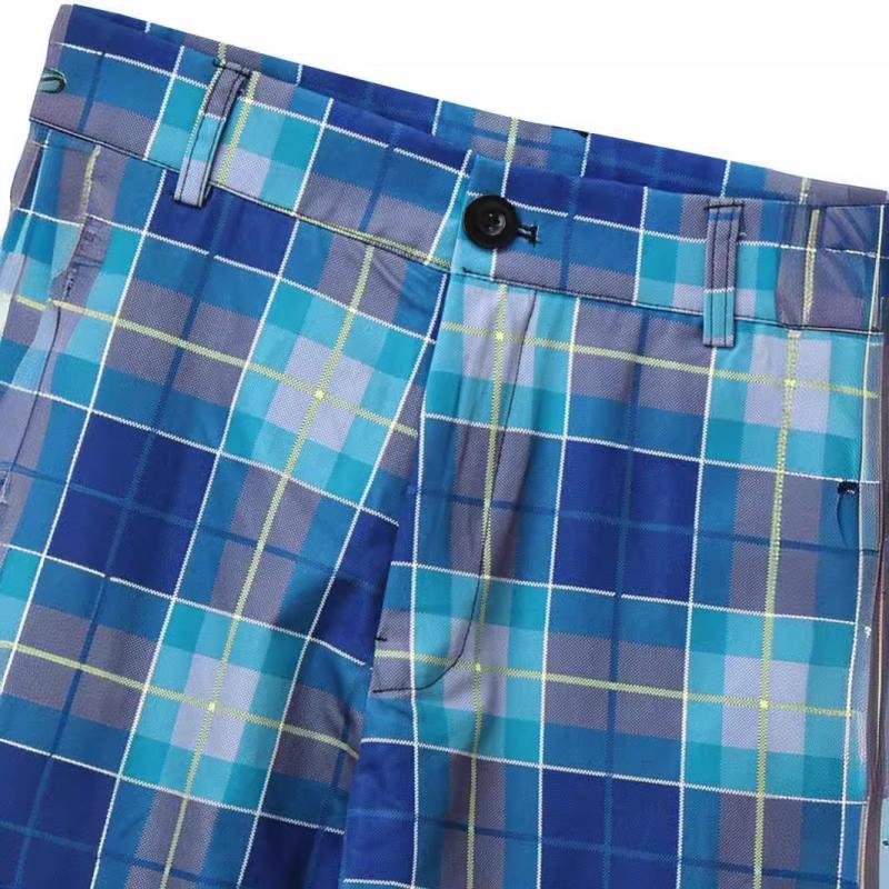 Men's Casual Plaid Print Pants 04944640Y