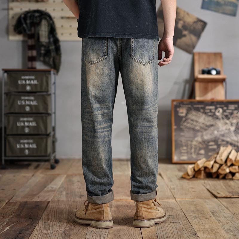 Men's Retro Distressed Loose Casual Jeans 43609697X