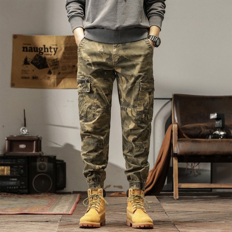 Men's Camo Multi-Pocket Casual Cargo Pants 46469464Z