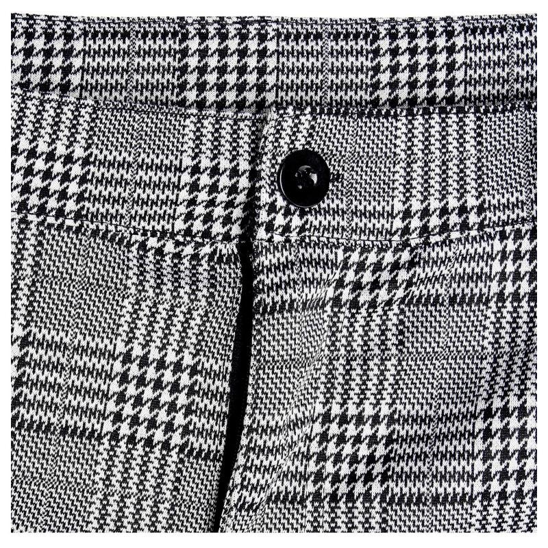 Men's Casual Plaid Stitching Pencil Trousers 86664649M