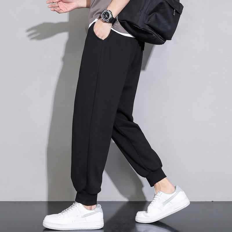 Men's Casual Loose Thin Elastic Waist Sports Pants 64096868M