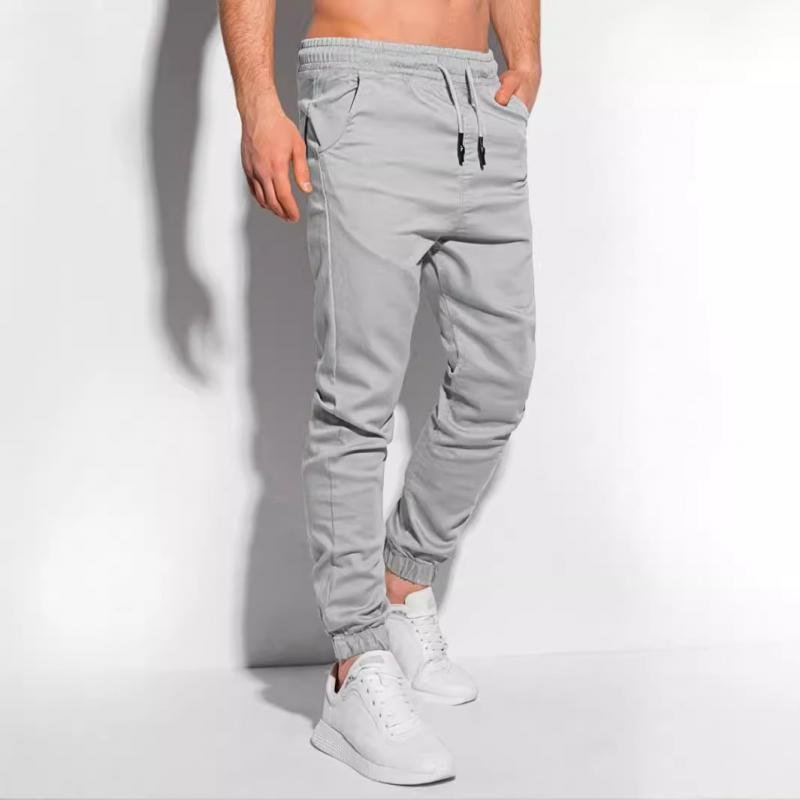 Men's Solid Color Elastic Waist Sports Pants 76366647Z