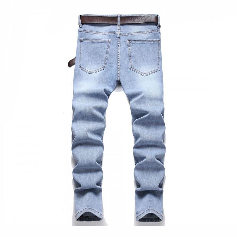 Men's Fashion Distressed Hole Slim Jeans 06474993Z