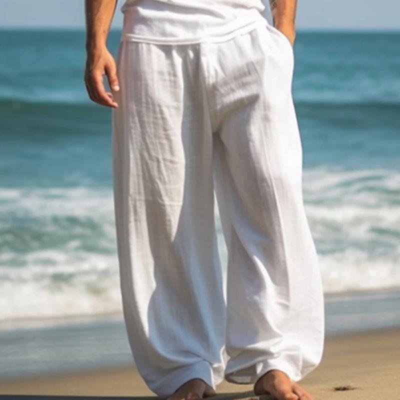 Men's Outdoor Casual Beach Solid Color Pants 67646344X