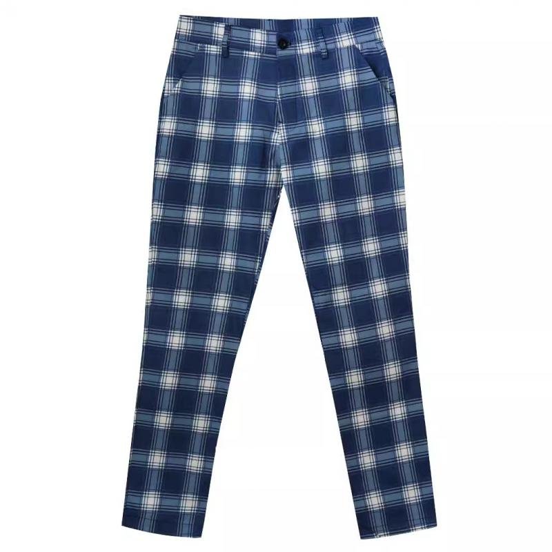 Men's Casual Plaid Print Pants 86766668Y