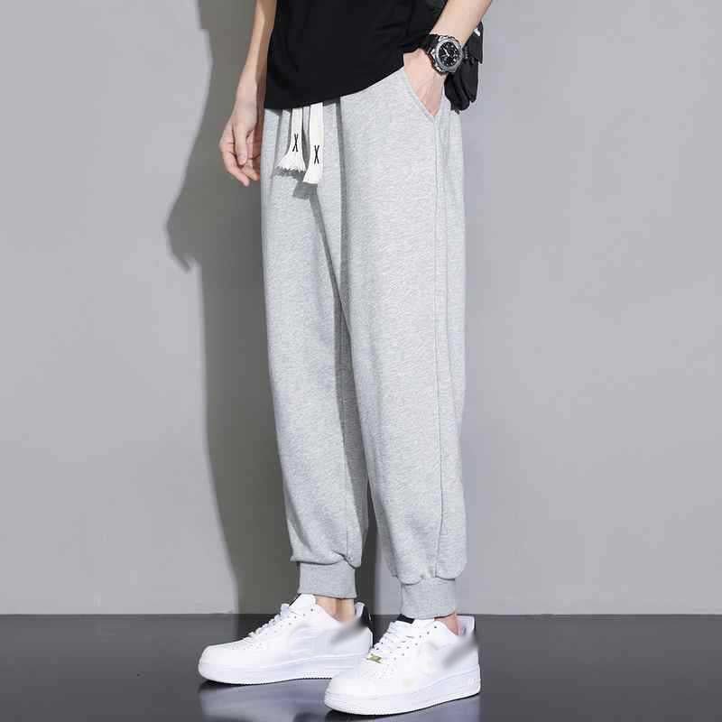 Men's Casual Loose Thin Elastic Waist Sports Pants 64096868M