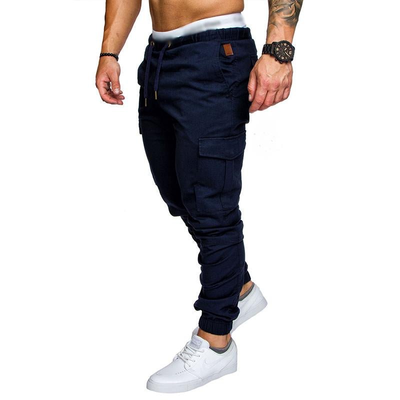 Men's Casual Multi Pocket Elastic Waist Sports Pants 34996660M