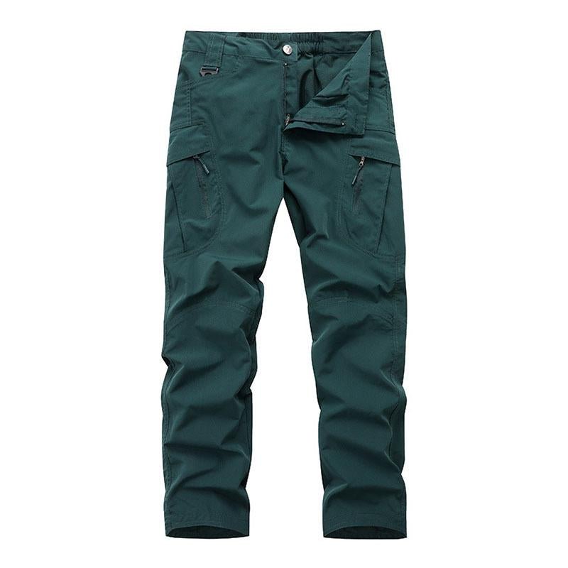 Men's Casual Solid Color Multi-Pocket Straight Leg Cargo Pants 64689964M