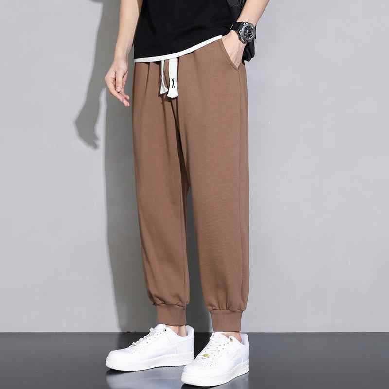 Men's Casual Loose Thin Elastic Waist Sports Pants 64096868M