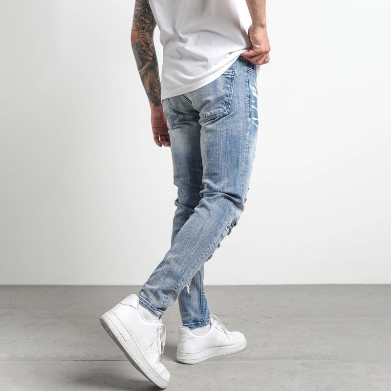 Men's Fashion Distressed Skinny Casual Jeans 86390906Z