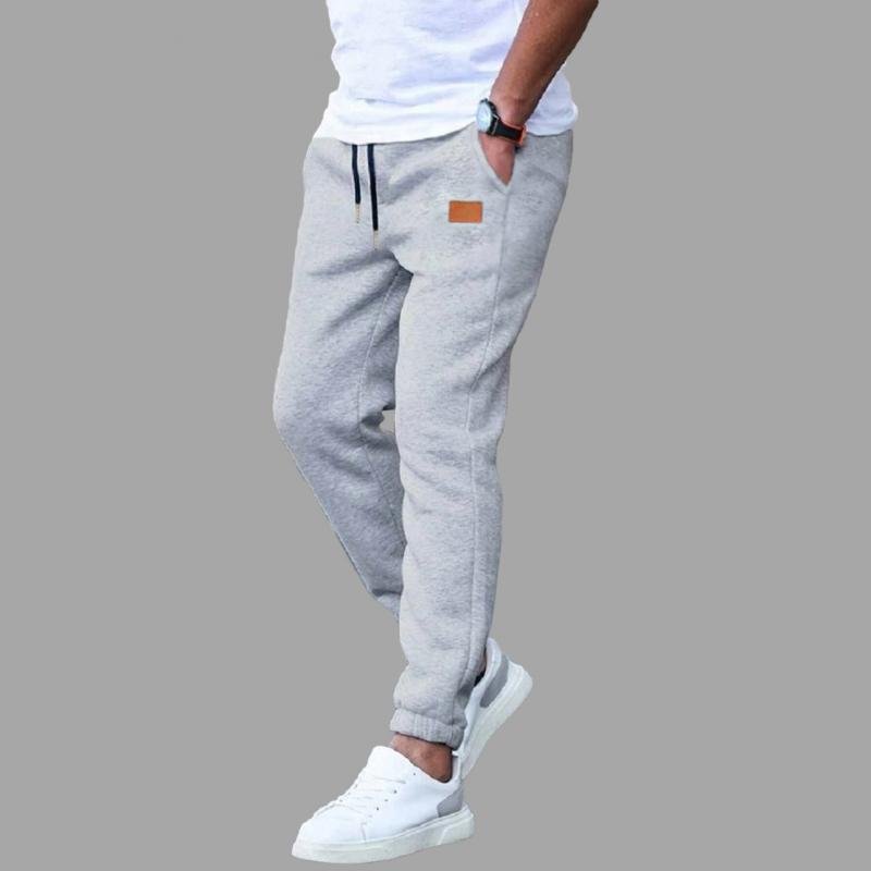 Men's Solid Color Casual Sports Loose Straight Pants 74664938Z