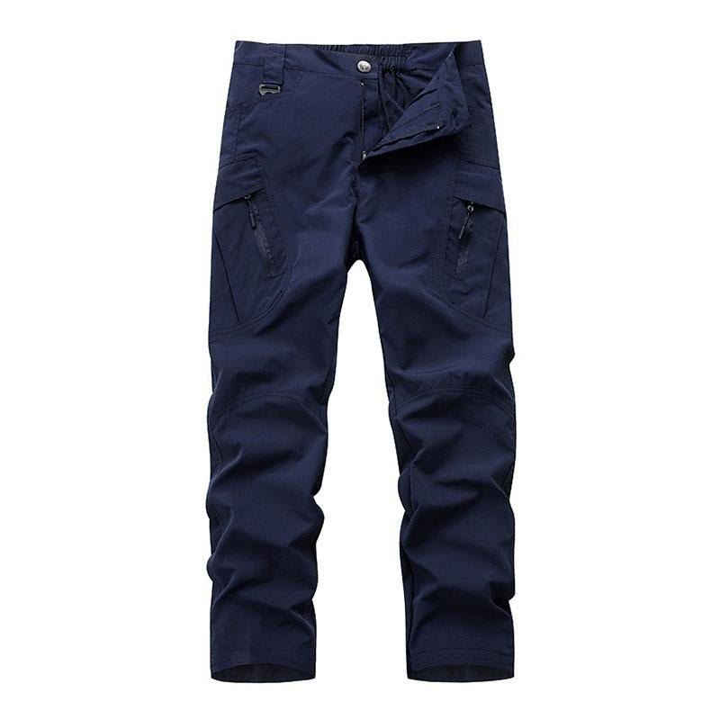 Men's Casual Solid Color Multi-Pocket Straight Leg Cargo Pants 64689964M