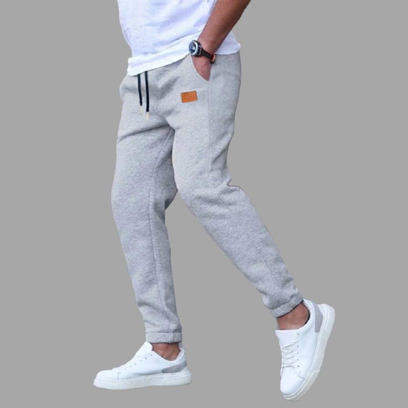 Men's Solid Color Casual Sports Loose Straight Pants 74664938Z