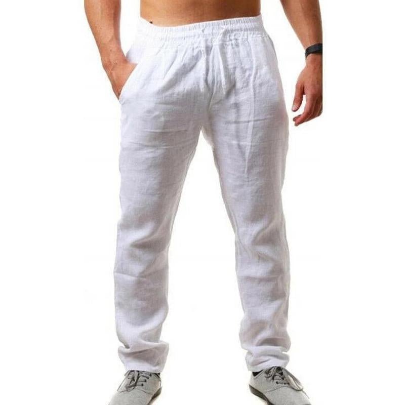 Men's Breathable Linen Loose Trousers 67949434Y