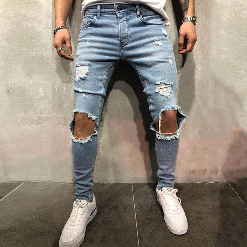 Men's Casual Ripped Jeans 64746437Y