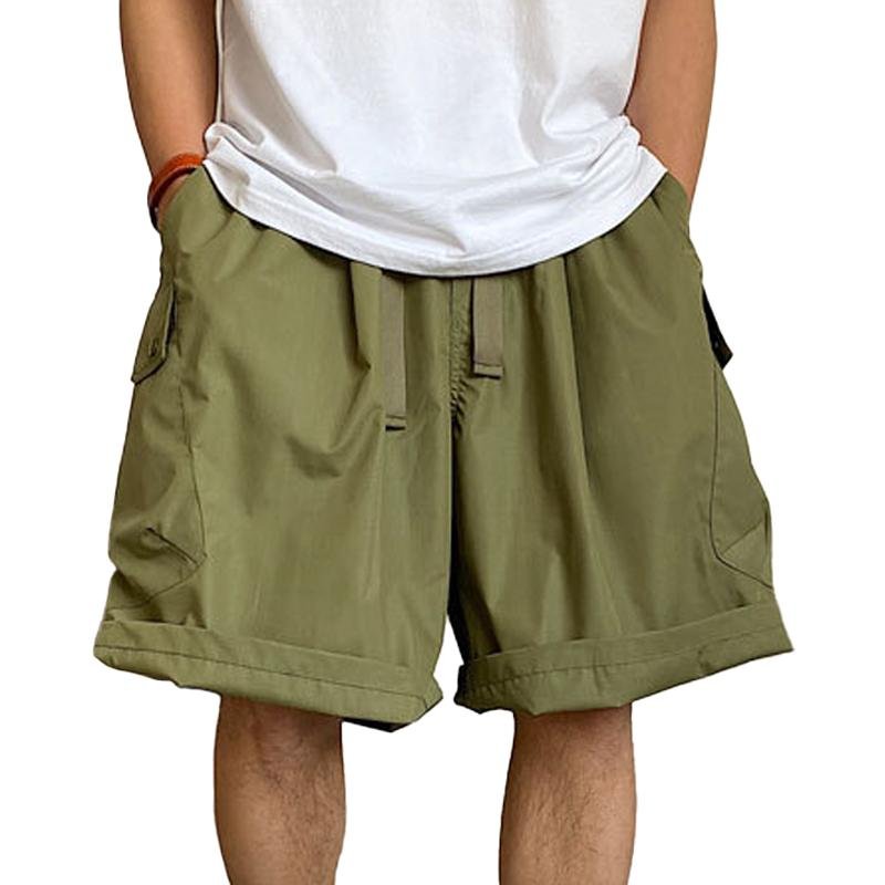 Men's Loose Multi-pocket Elastic Waist Cargo Shorts 96643496Z