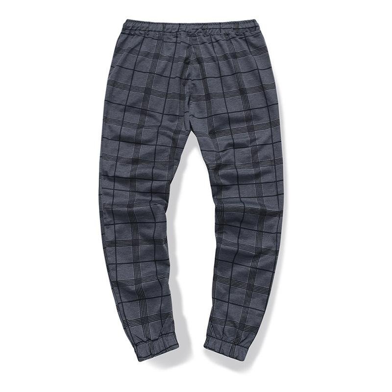 Men's Plaid Print Drawstring Casual Pants 96046096X