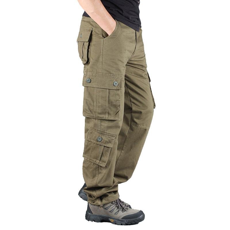 Men's Multi-Pocket Straight Casual Loose Cargo Pants 68603434M