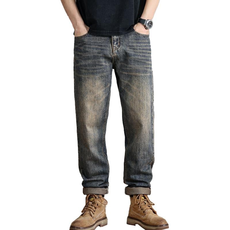 Men's Retro Distressed Loose Casual Jeans 43609697X