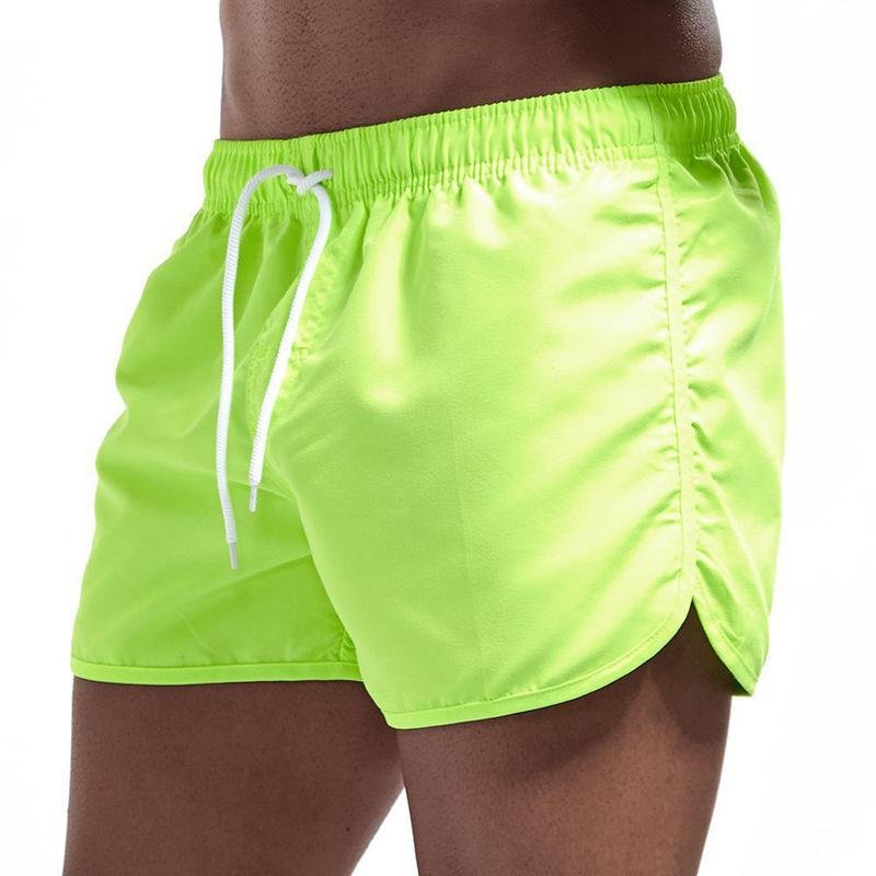 Men's Solid Drawstring Elastic Waist Quick-dry Sports Fitness Shorts 63034794Z