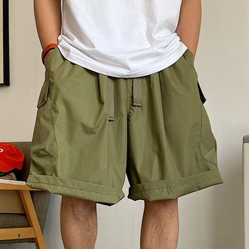 Men's Loose Multi-pocket Elastic Waist Cargo Shorts 96643496Z