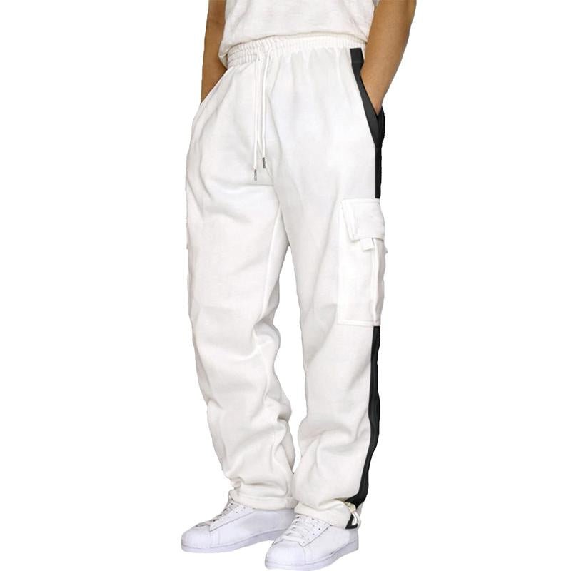 Men's Outdoor Spliced Casual Sports Straight Pants 36364499X