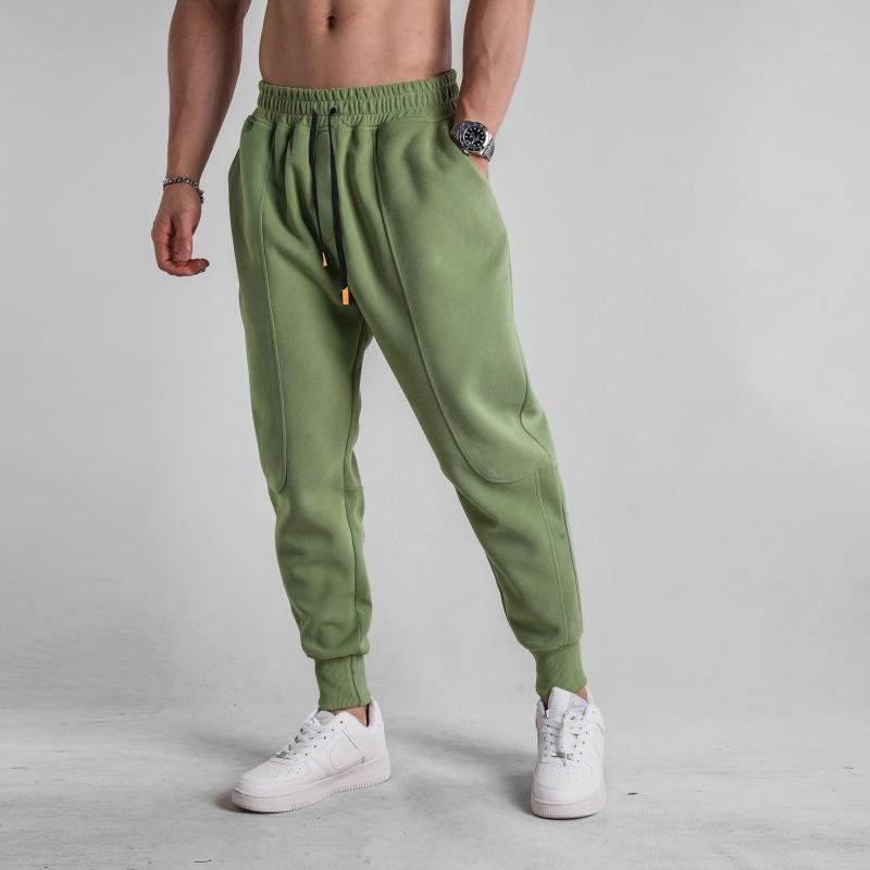 Men's Solid Color Loose Elastic Waist Sweatpants 86674046Z