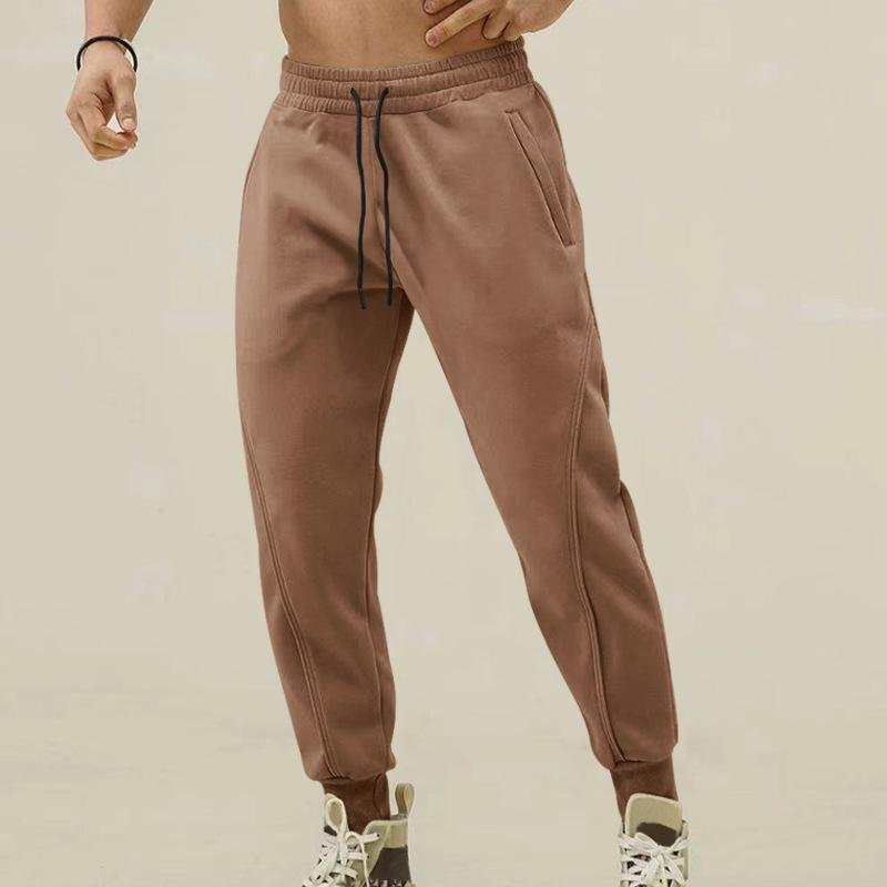 Men's Solid Color Elastic Waist Sports Pants 66843646Z