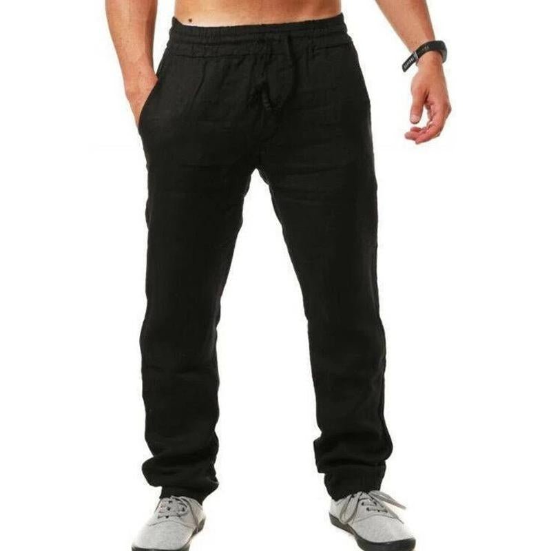 Men's Breathable Linen Loose Trousers 67949434Y