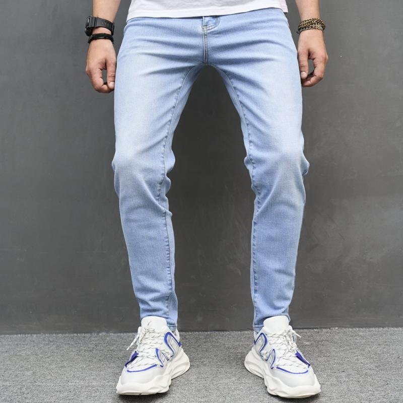 Men's Fashion Distressed Tight Cotton Jeans 98376939Z