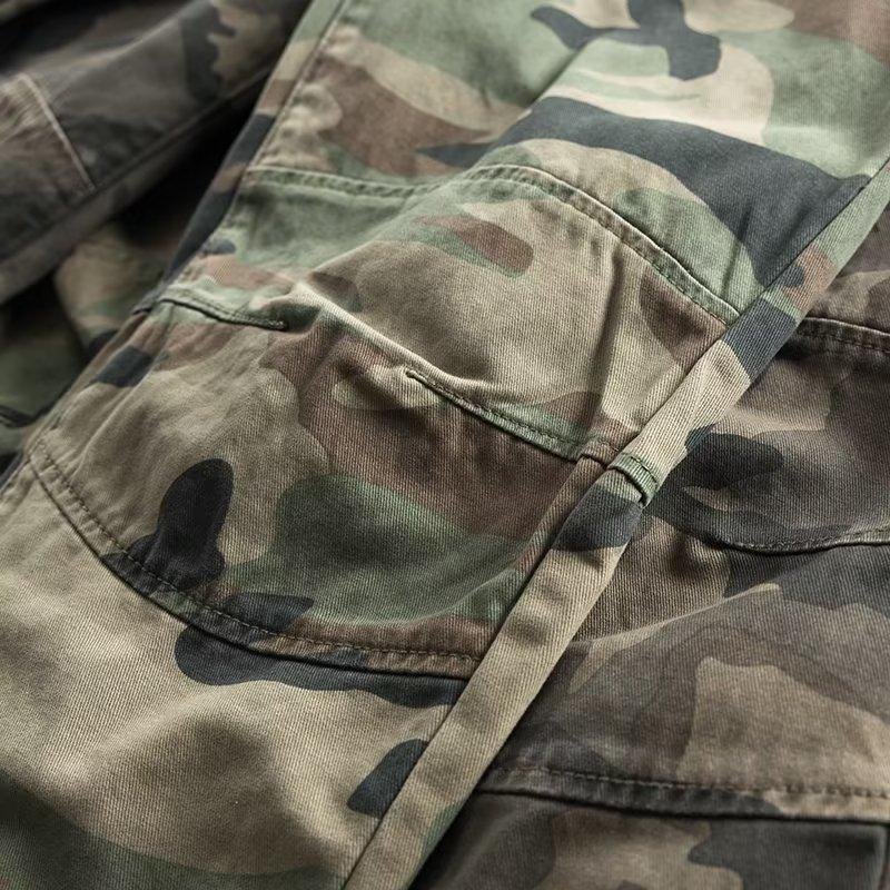 Men's Casual Camouflage Patchwork Loose Cargo Pants 90668036M