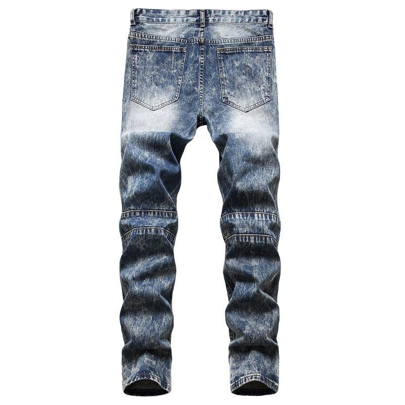 Men's Fashion Distressed Hole Slim Jeans 64364060Z