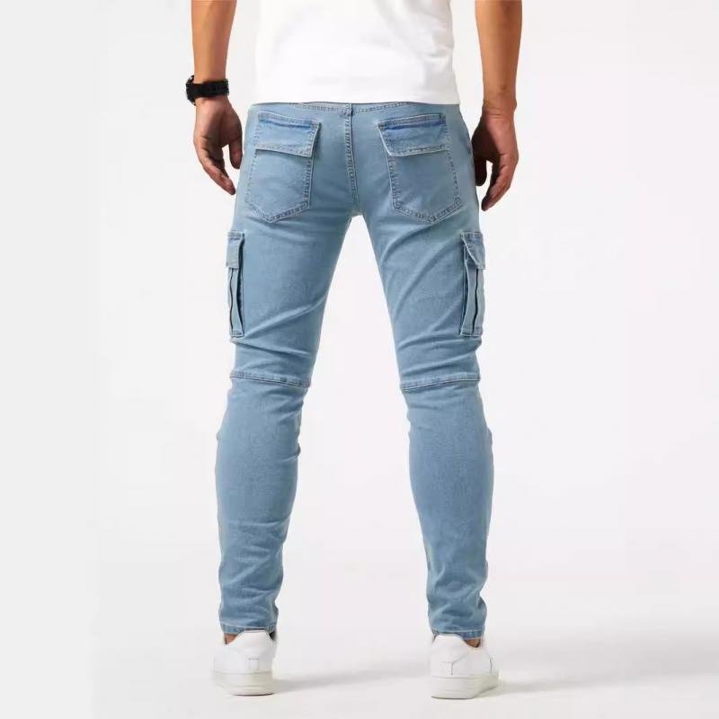 Men's Slim Multi-pocket Casual Jeans 94644303Z