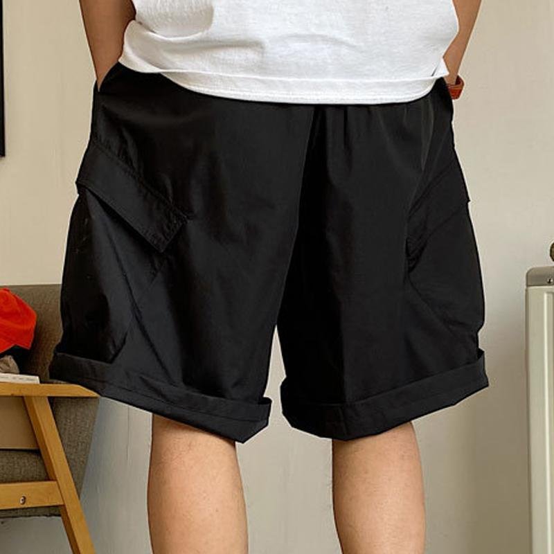 Men's Loose Multi-pocket Elastic Waist Cargo Shorts 96643496Z