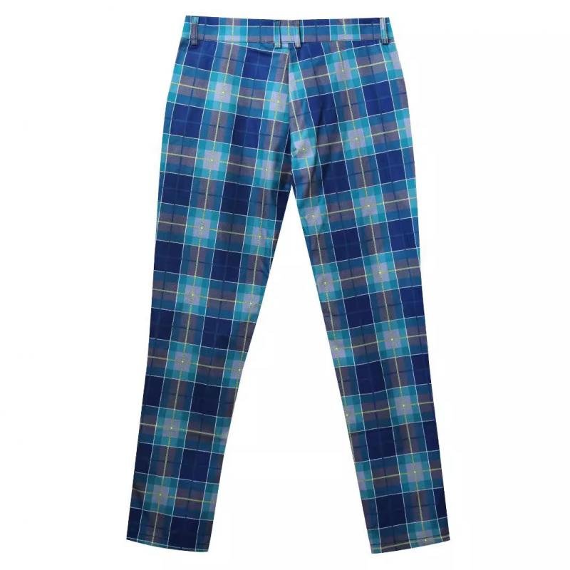 Men's Casual Plaid Print Pants 04944640Y