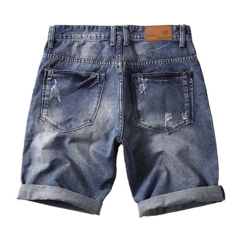 Men's Summer Ripped Straight Denim Shorts 46333343M