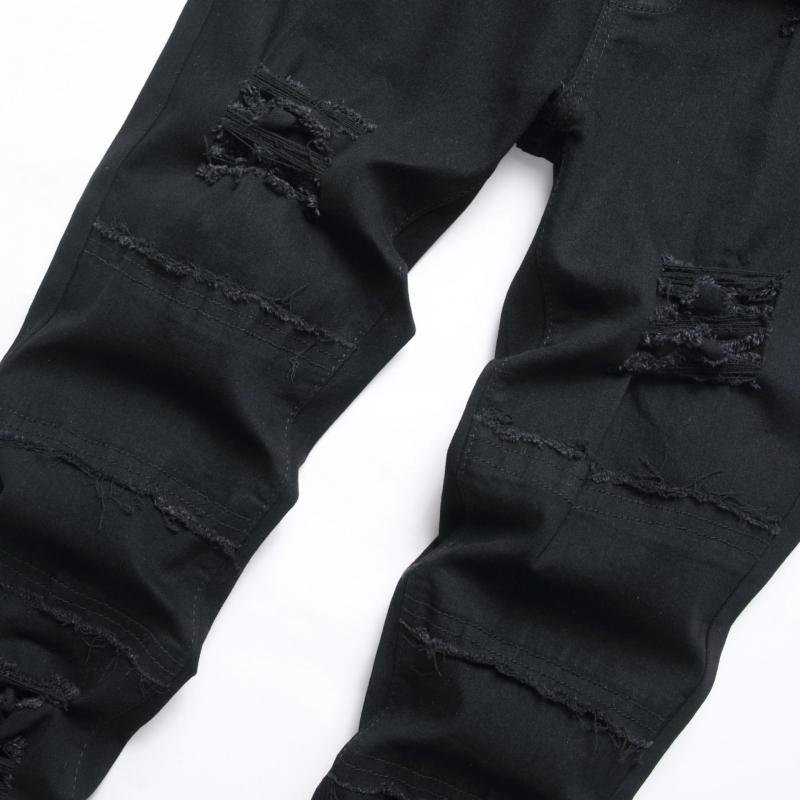 Men's Fashion Distressed Hole Slim Jeans 66694846Z