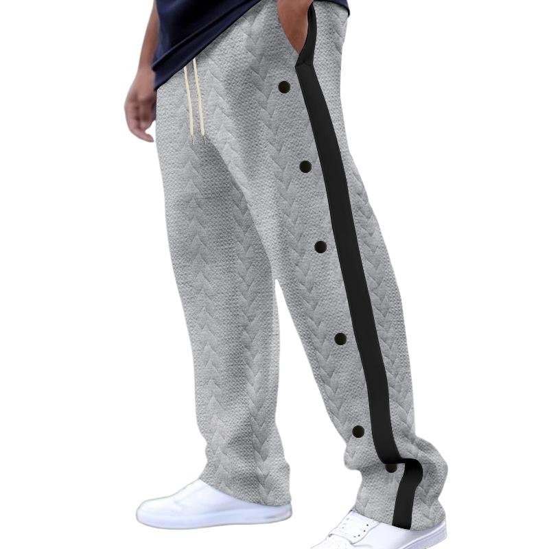 Men's Textured Jacquard Trousers Loose Sweatpants 09604480Y