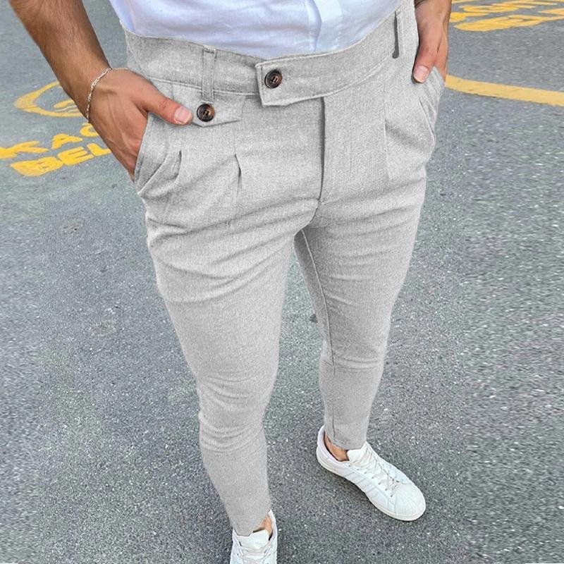 Men Casual Business Solid Color Suit Pants 84068984Y