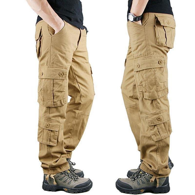 Men's Multi-Pocket Straight Casual Loose Cargo Pants 68603434M