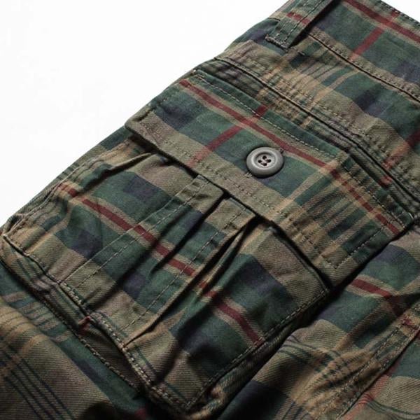 MEN'S VINTAGE POCKET PLAID SHORTS