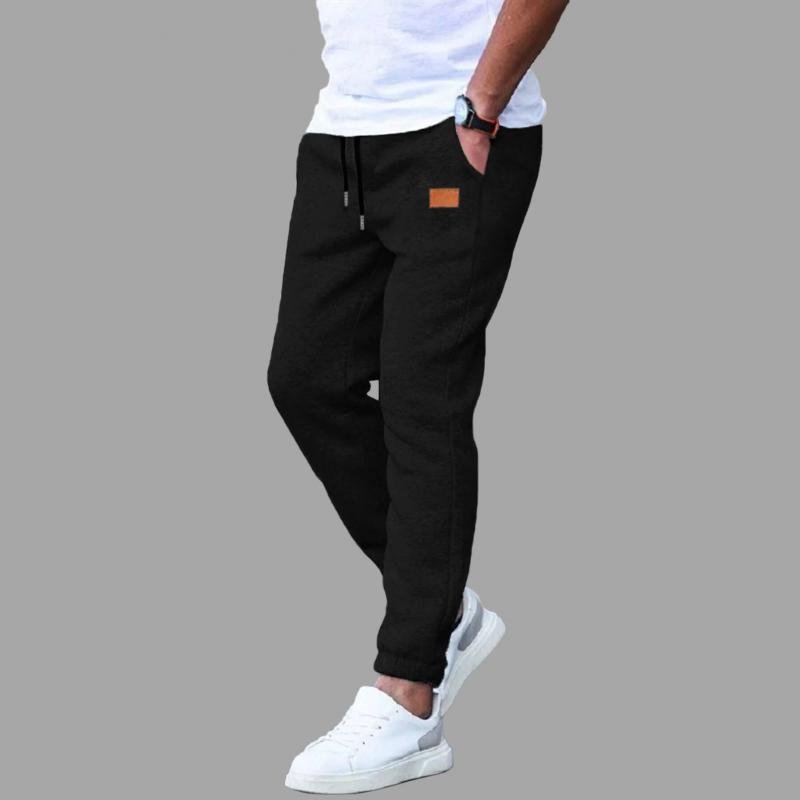 Men's Solid Color Casual Sports Loose Straight Pants 74664938Z