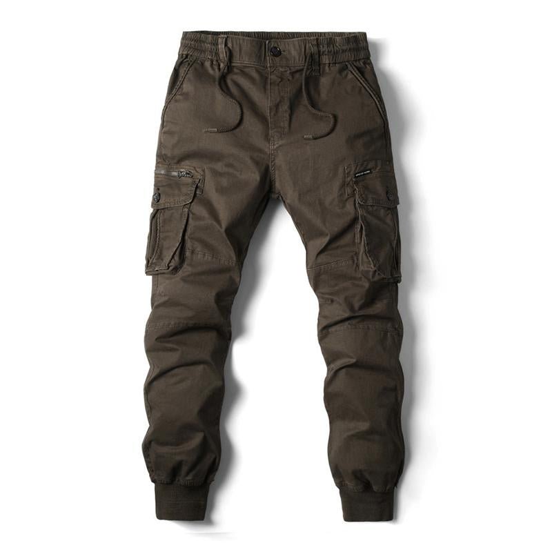 Men's Casual Outdoor Multi-Pocket Elastic Waist Cargo Pants 67666644M