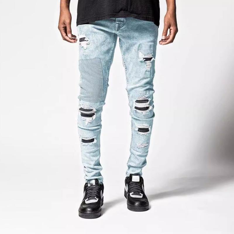 Men's Fashion Distressed Skinny Casual Jeans 64647694Z