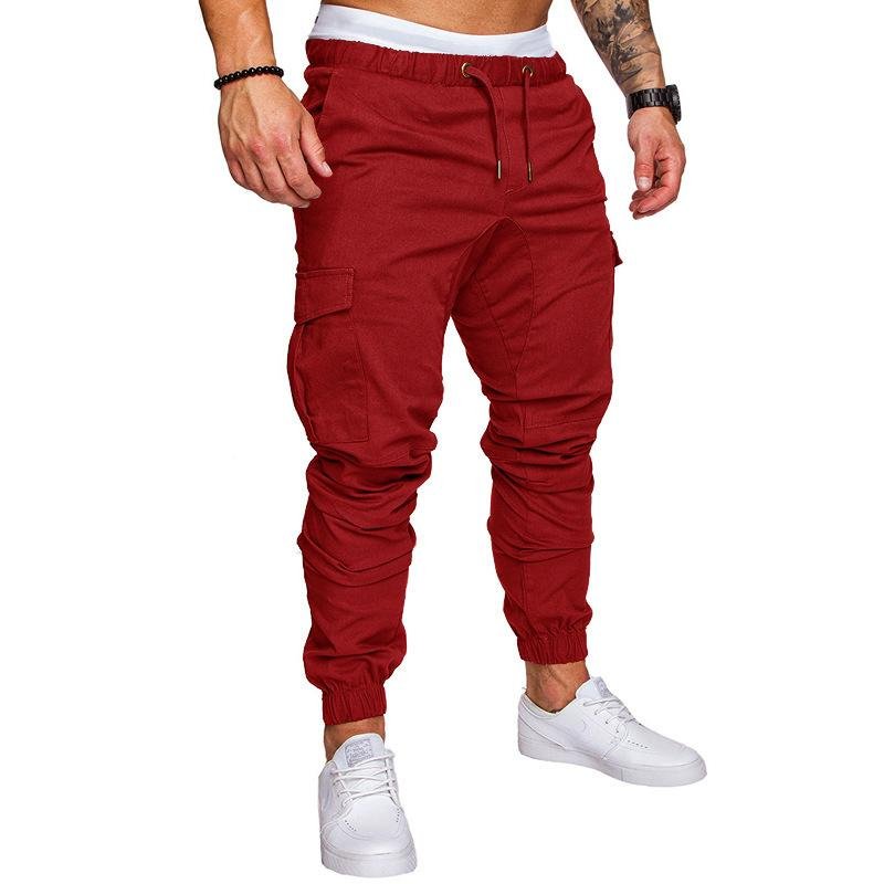 Men's Casual Multi Pocket Elastic Waist Sports Pants 34996660M