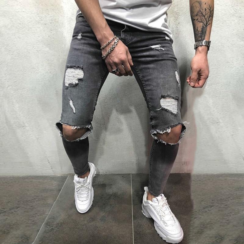 Men's Casual Ripped Jeans 64746437Y