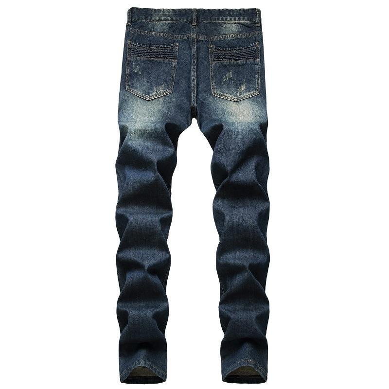 Men's Fashion Distressed Hole Slim Jeans 34404793Z